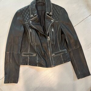 All Saints Black Leather Jacket